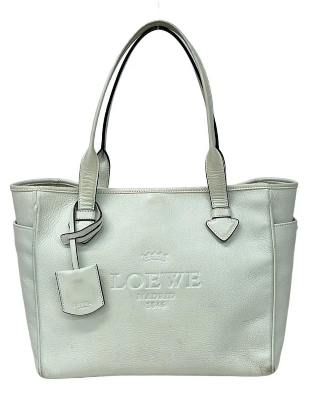 LOEWE Heritage White Leather Tote Bag